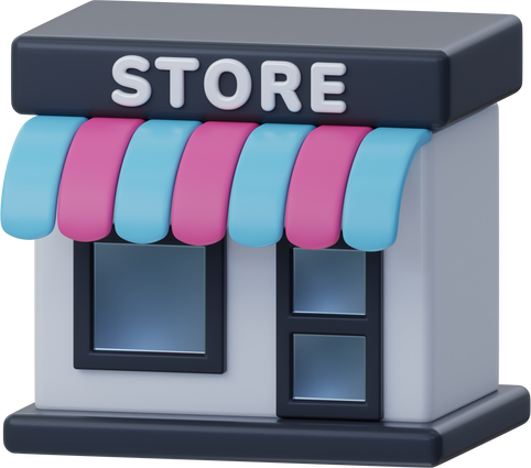 Retail Store 3D Illustration